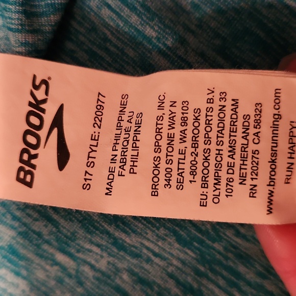 Brooks Teal Heathered Long Sleeve Running Top Size XL - Picture 7 of 9